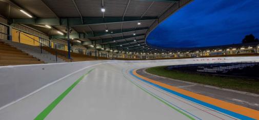 Con una longitud de 400 metros, el velódromo semiabierto de Leipzig es el más largo de su categoría en Alemania